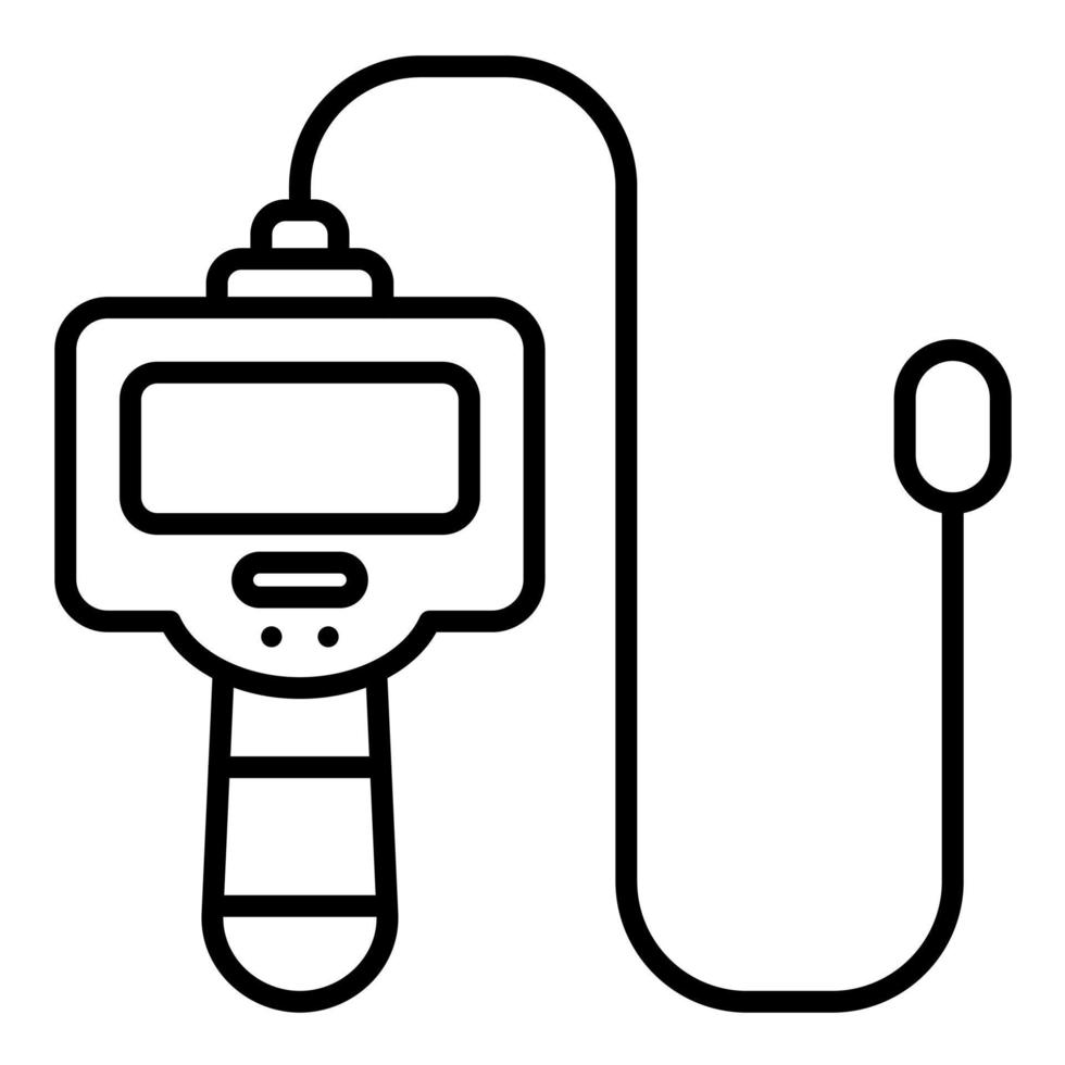 pipe inspection camera line icon vector