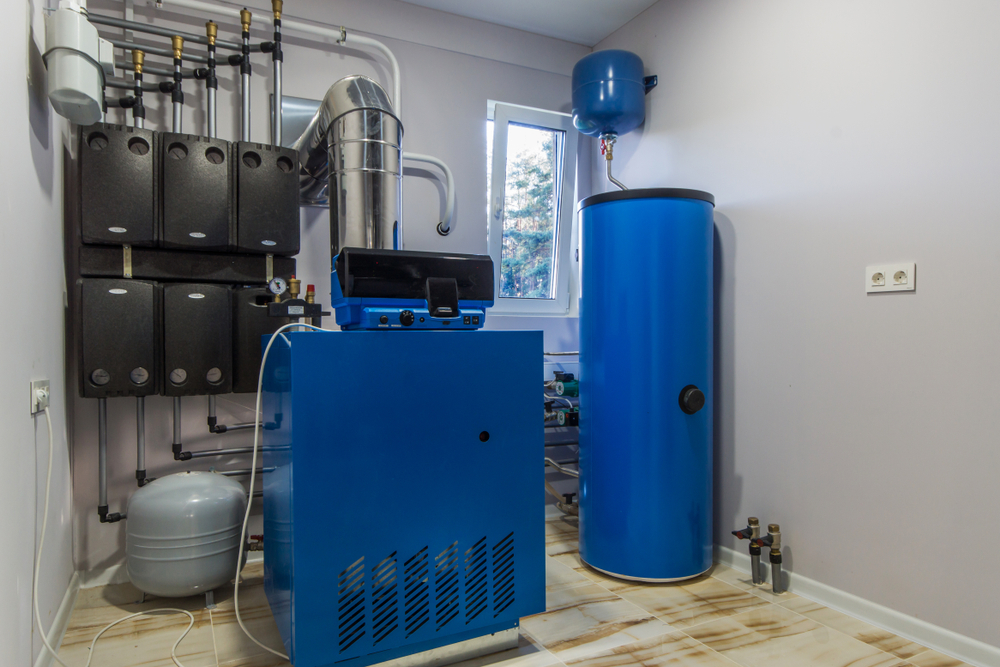 Gas,Boiler,Room,In,A,Private,House ,Heating,System,With