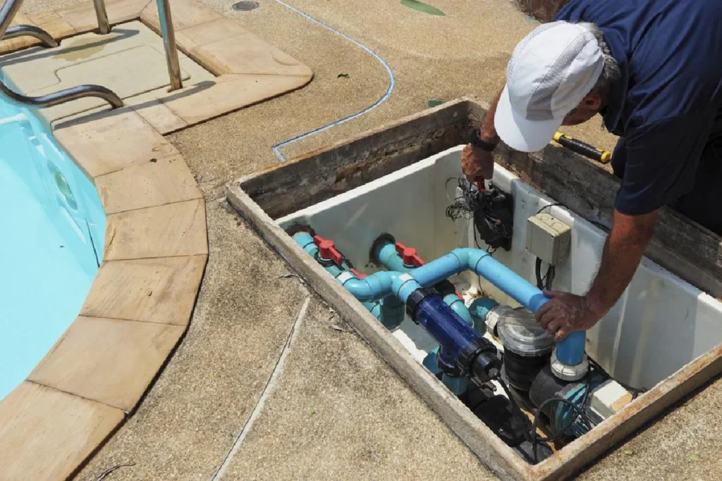 pool leak due to Loose or Damaged Fittings
